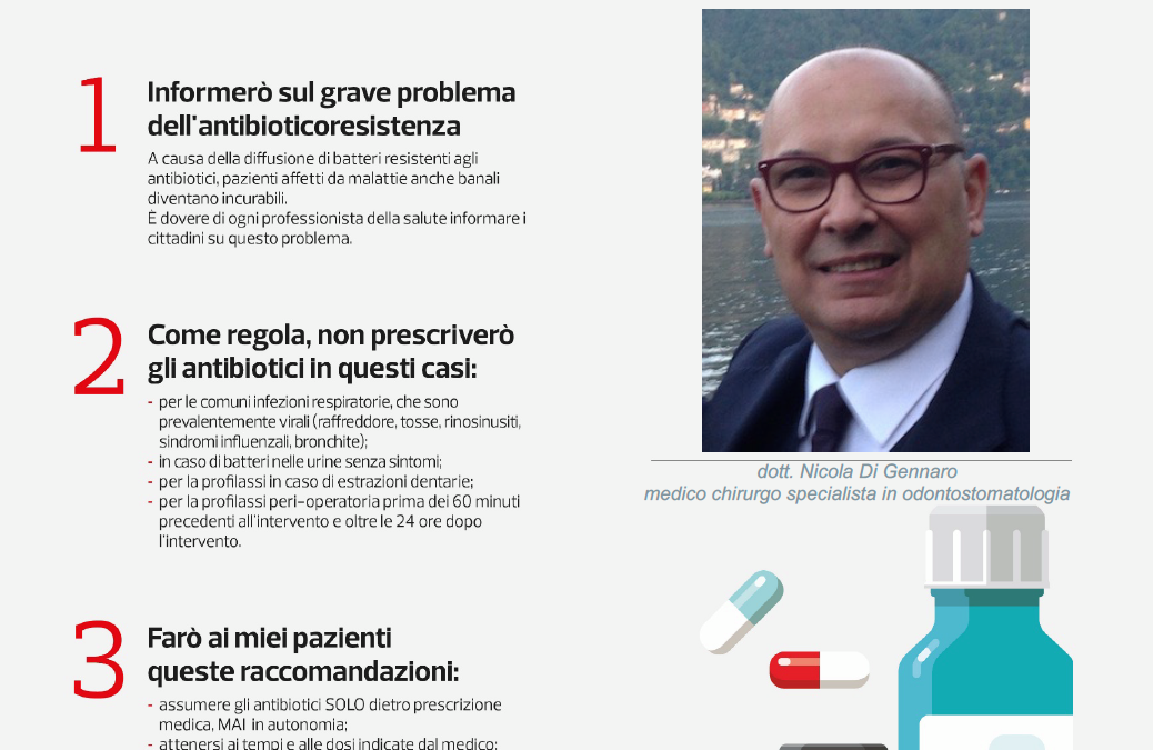 Lo studio dentistico Di Gennaro ha deciso di aderire al decalogo  CED per aiutare i propri pazienti a difendersi dalle antibiotico-resistenze